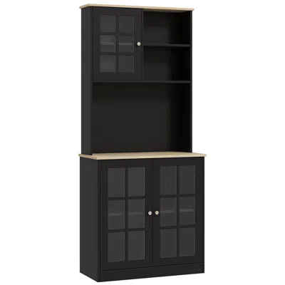 Streamdale Furniture Streamdale Freestanding Pantry Cabinet With Hutch And Countertop