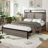 Streamdale Furniture Streamdale Full Bed Frame With Led Headboard & Usb