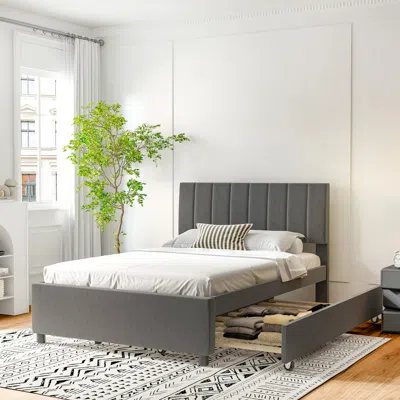 Streamdale Furniture Streamdale Full Bed Frame With Storage Headboard & Platform