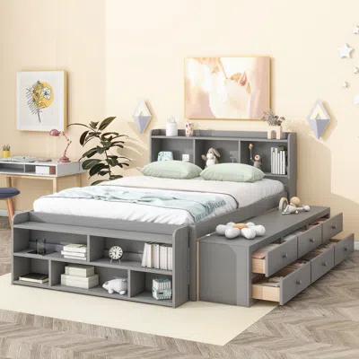Streamdale Furniture Streamdale Full Bed With Bookcase Headboard