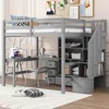 Streamdale Furniture Streamdale Full Loft Bed With Desk, Drawers & Storage Staircase