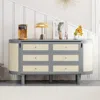 Streamdale Furniture Streamdale Full Murphy Bed With Hidden Storage & Modern Woven Design