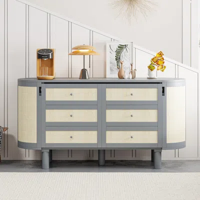Streamdale Furniture Streamdale Full Murphy Bed With Hidden Storage & Modern Woven Design