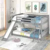 Streamdale Furniture Streamdale Full Over Full Bunk Bed With Convertible Slide And Ladder
