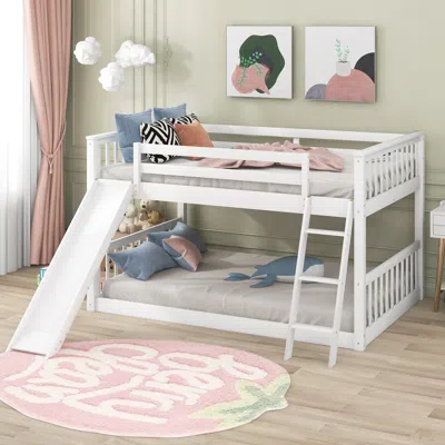Streamdale Furniture Streamdale Full Over Full Bunk Bed With Convertible Slide And Ladder