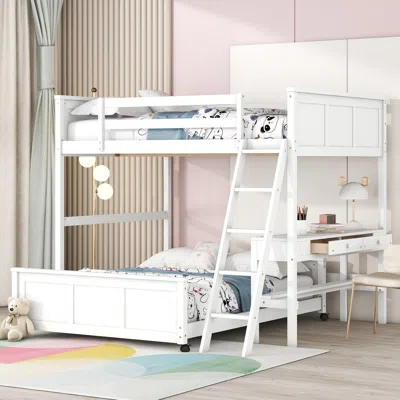 Streamdale Furniture Streamdale Full Over Full Bunk Bed With Desk