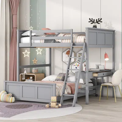 Streamdale Furniture Streamdale Full Over Full Bunk Bed With Desk