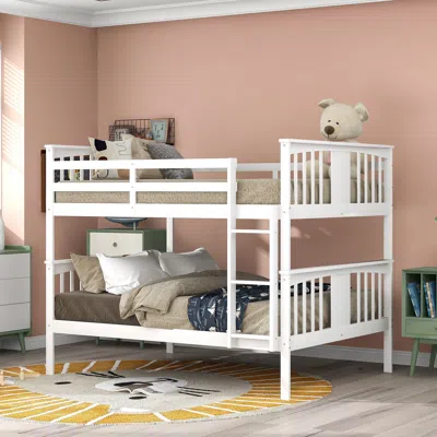 Streamdale Furniture Streamdale Full Over Full Bunk Bed With Ladder For Bedroom In Multi