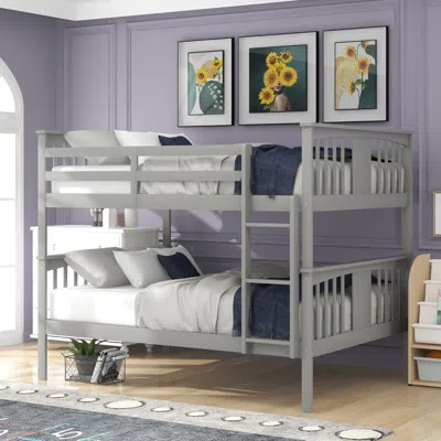Streamdale Furniture Streamdale Full Over Full Bunk Bed With Ladder For Bedroom, Guest Room Furniture