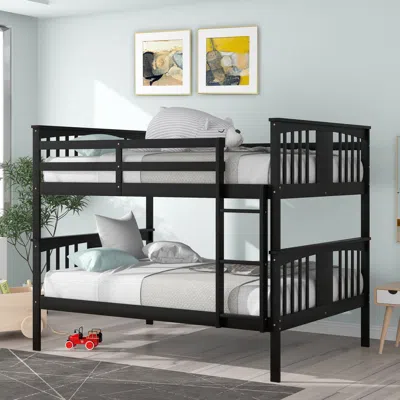 Streamdale Furniture Streamdale Full Over Full Bunk Bed With Ladder For Bedroom, Guest Room Furniture
