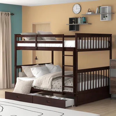 Streamdale Furniture Streamdale Full-over-full Bunk Bed With Ladders And Two Storage Drawers