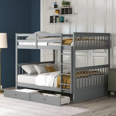 Streamdale Furniture Streamdale Full-over-full Bunk Bed With Ladders And Two Storage Drawers