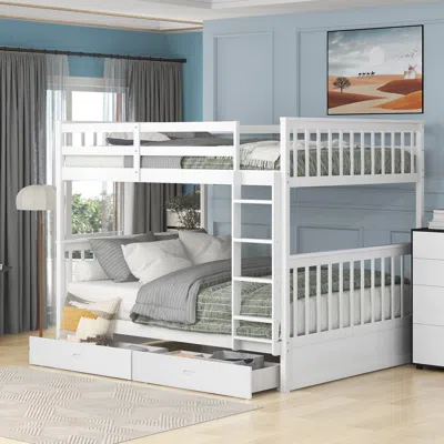 Streamdale Furniture Streamdale Full-over-full Bunk Bed With Ladders And Two Storage Drawers