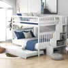 Streamdale Furniture Streamdale Full Over Full Bunk Bed With Trundle And Staircase