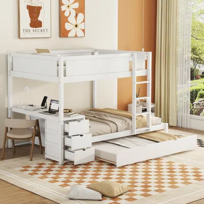 Streamdale Furniture Streamdale Full Over Full Bunk Bed With Twin Size Trundle