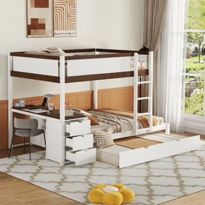 Streamdale Furniture Streamdale Full Over Full Bunk Bed With Twin Size Trundle