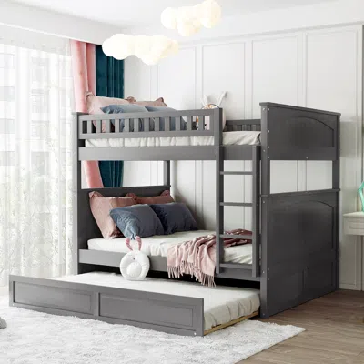 Streamdale Furniture Streamdale Full Over Full Bunk Bed With Twin Size Trundle