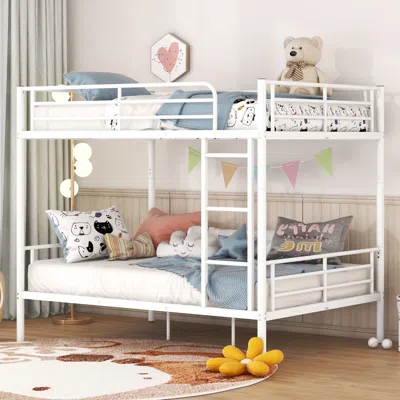 Streamdale Furniture Streamdale Full Over Full Metal Bunk Bed, White