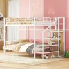 Streamdale Furniture Streamdale Full Over Full Metal Bunk Bed With Lateral Storage Ladder