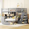 Streamdale Furniture Streamdale Full Over Twin Bunk Bed With Desk