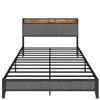 Streamdale Furniture Streamdale Full Size Bed Frame With Charging Station