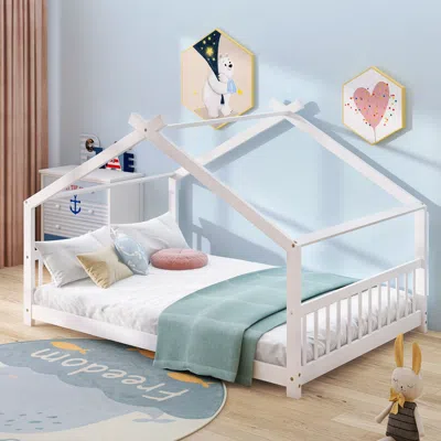 Streamdale Furniture Streamdale Full Size House Bed Wood Bed