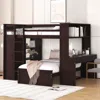Streamdale Furniture Streamdale Full Size Loft Bed With A Twin Size Stand-alone Bed