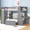 Streamdale Furniture Streamdale Full Size Loft Bed With A Twin Size Stand-alone Bed