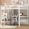 Streamdale Furniture Streamdale Full Size Loft Bed With Multifunction Shelves And Under-bed Desk