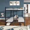 Streamdale Furniture Streamdale Full Size Loft Bed With Table Set Transformable To Full Over Full Bunk