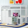 Streamdale Furniture Streamdale Full Size Loft Bed With Wardrobe