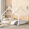 Streamdale Furniture Streamdale Full Size Metal House Bed, White