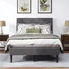 Streamdale Furniture Streamdale Full Size Metal Platform Bed With Storage Headboard And Slats