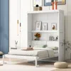 Streamdale Furniture Streamdale Full Size Murphy Bed Wall Bed With Shelves