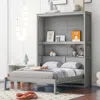Streamdale Furniture Streamdale Full Size Murphy Bed Wall Bed With Shelves