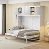 Streamdale Furniture Streamdale Full Size Murphy Bed Wall Bed With Top Cabinets