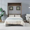 Streamdale Furniture Streamdale Full Size Murphy Wall Bed Cabinet Space-saving Bed Perfect For Guest Room