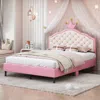 Streamdale Furniture Streamdale Full Size Princess Bed With Tufted Headboard