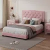 Streamdale Furniture Streamdale Full Size Upholstered Bed Frame With Rivet Design