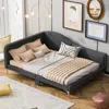 Streamdale Furniture Streamdale Full Size Upholstered Daybed With Headboard And Armrest