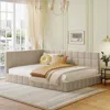 Streamdale Furniture Streamdale Full Size Upholstered Daybed/sofa Bed Frame-beige