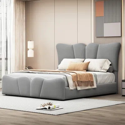 Streamdale Furniture Streamdale Full Size Upholstered Platform Bed Velvet Upholstered Bed