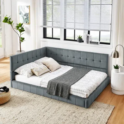 Streamdale Furniture Streamdale Full Size Upholstered Tufted Bed Frame