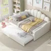 Streamdale Furniture Streamdale Full Size Upholstery Daybed Frame With Shall Shaped Backrest
