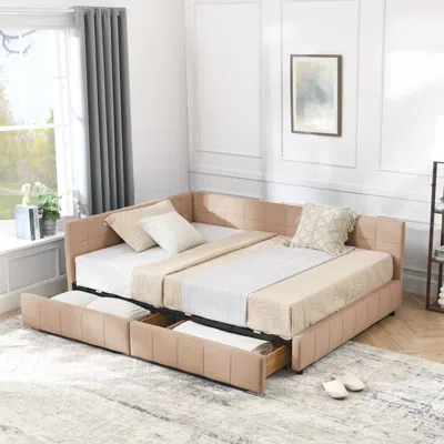 Streamdale Furniture Streamdale Full Size Velvet Tufted Bed Frame With Backrest And Armrests