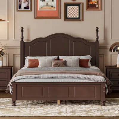 Streamdale Furniture Streamdale Full Size Wood Platform Bed Frame