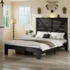 Streamdale Furniture Streamdale Full Wood Platform Bed Frame, Noise Free, Easy Assembly, Under Bed Storage, Black In Black