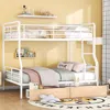 Streamdale Furniture Streamdale Full Xl Over Queen Metal Bunk Bed With 2 Drawers