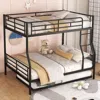 Streamdale Furniture Streamdale Full Xl Over Queen Metal Bunk Bed With Trundle