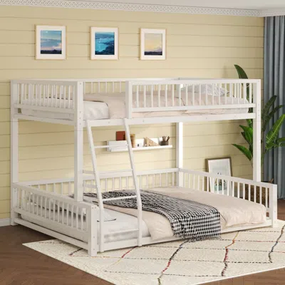 Streamdale Furniture Streamdale Full Xl/queen Bunk Bed Frame - White